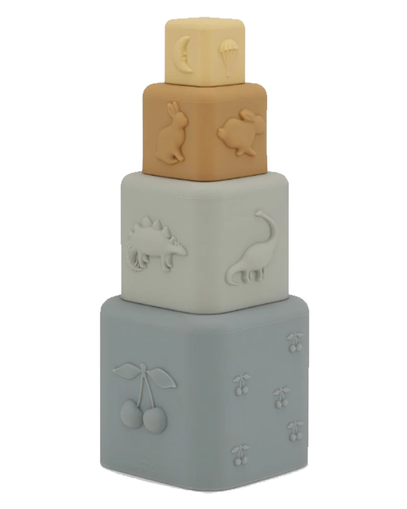 Konges Sløjd, Silikone Stabletårn, Quarry Blue Mix