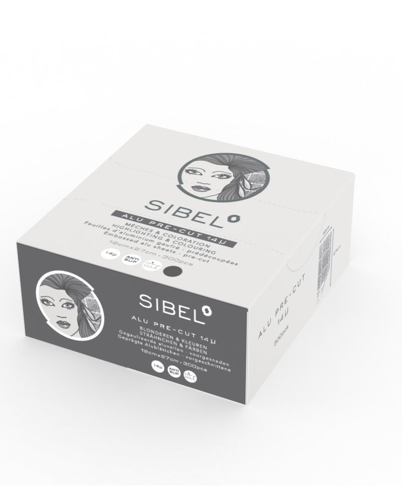 Sibel Embossed Alufoil Sheets 27cmx12cm Black 300pcs - Art P002928