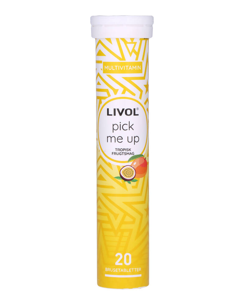 Livol brusetablet Pick me Up m. tropisk frugt • 20 tab.