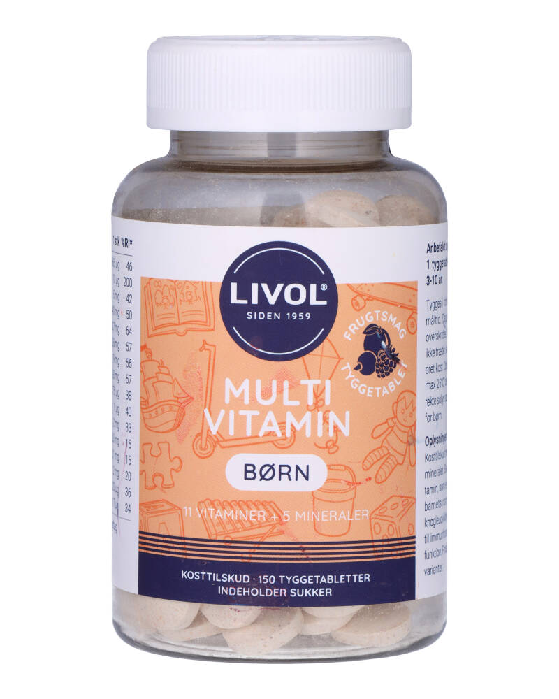 Livol Multivitamin Børn Frugtsmag   150 stk. billede