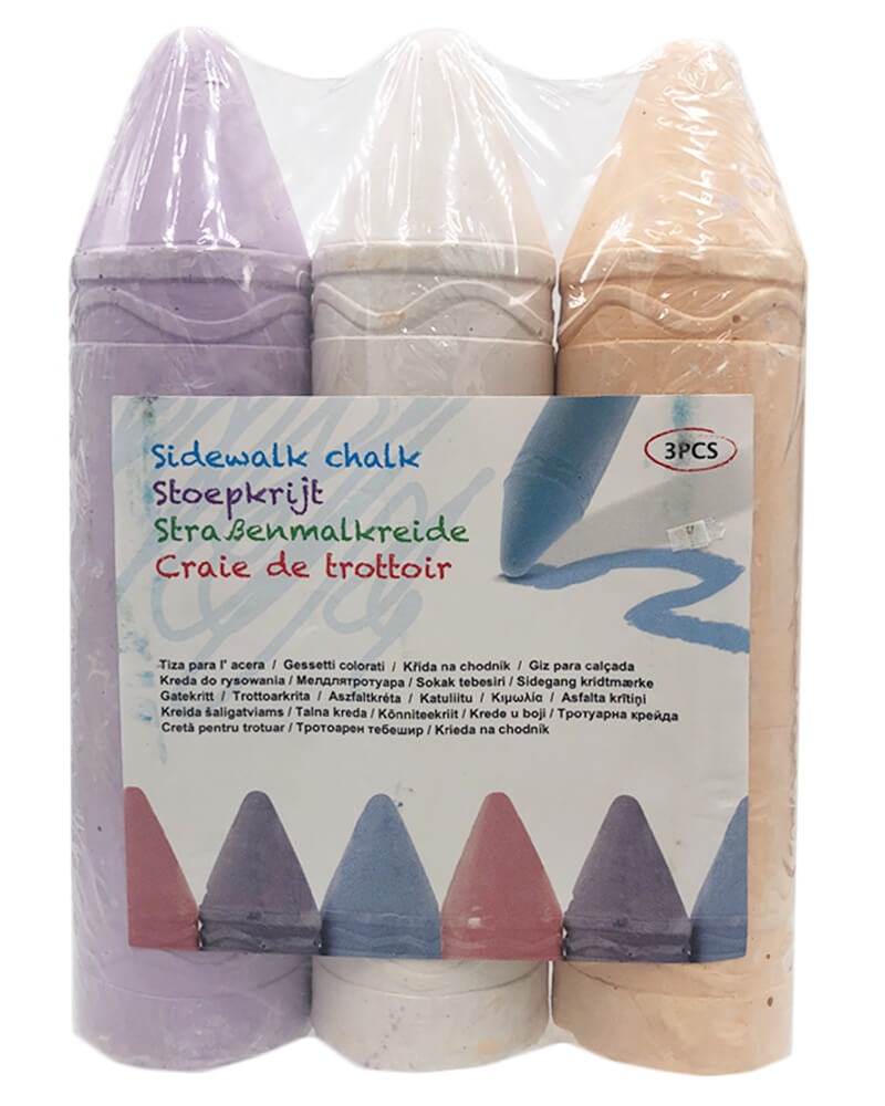 Kreativ Giga Farvekridt Lilla 3 stk.