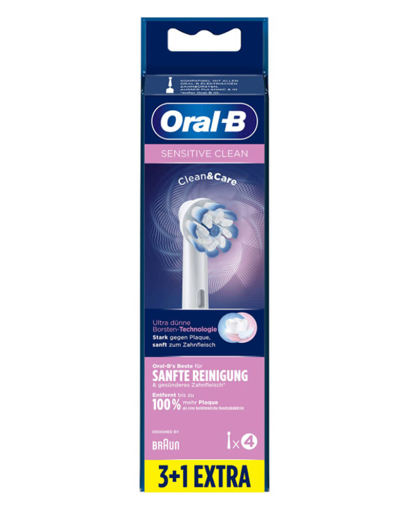 Oral B Sensitive Clean 3+1 Pak Børstehoveder   4 stk.