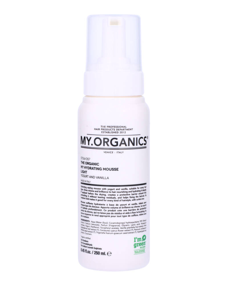 My.Organics The Organic My Hydrating Mousse Light Yogurt And Vanilla 250 ml