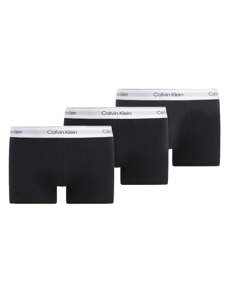 Calvin Klein Cotton Stretch Shorty Trunks 3-Pak Sort Str. L   3 stk.