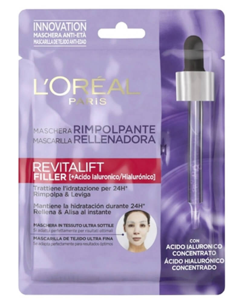 Loreal Refreshing Plumping Sheet Mask Revitalift Filler 30 g billede