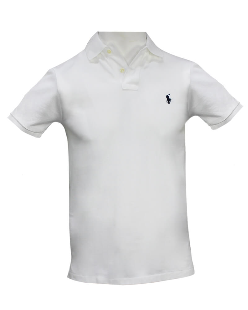 Ralph Lauren SS Slim Fit Polo PPC White Str S