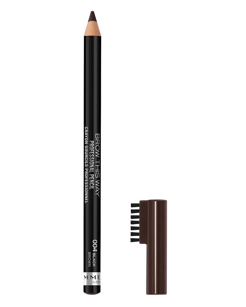 Rimmel London Brow This Way Professional Pencil 004 Black Brown 1 g billede