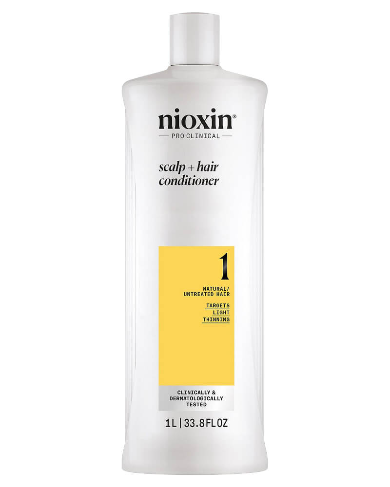 Nioxin System 1 Treatment & Conditioner Set 1000ml Conditioner & 100ml Serum - 1100 ml