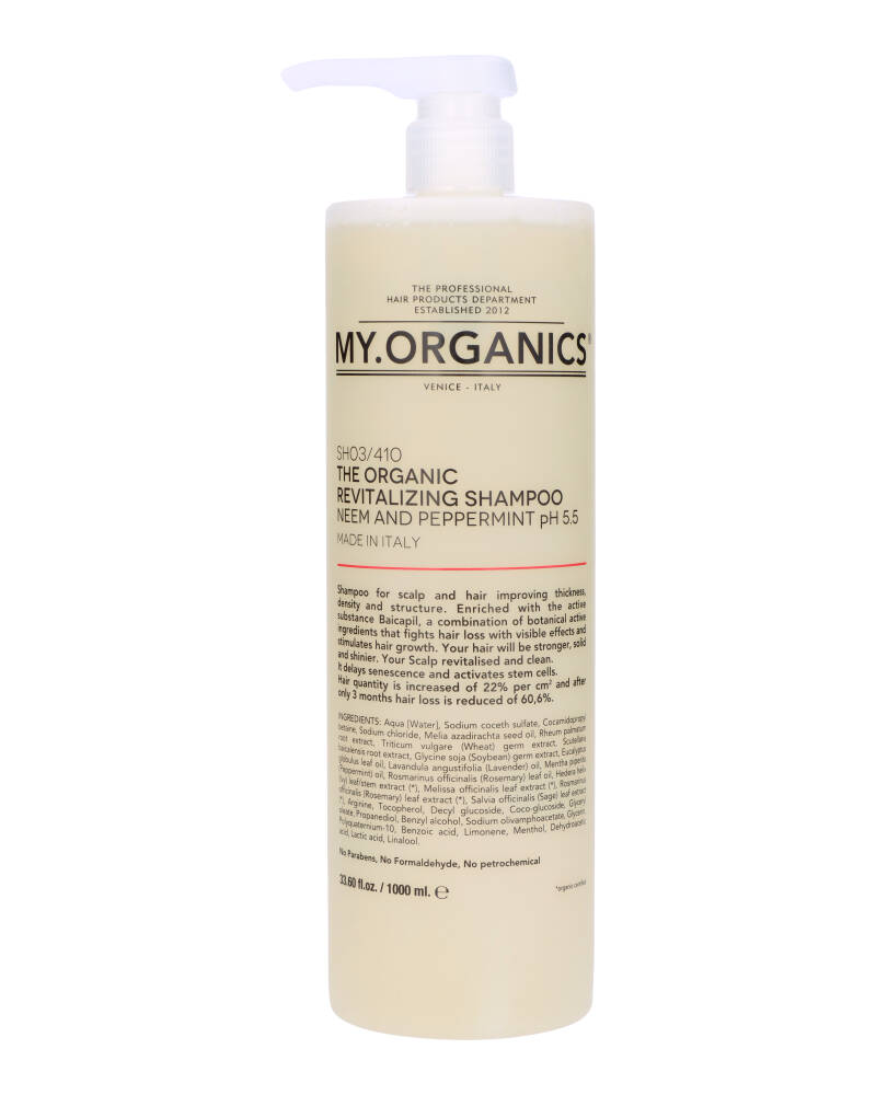 My.Organics The Organic Revitalizing Shampoo Neem And Peppermint 1000 ml