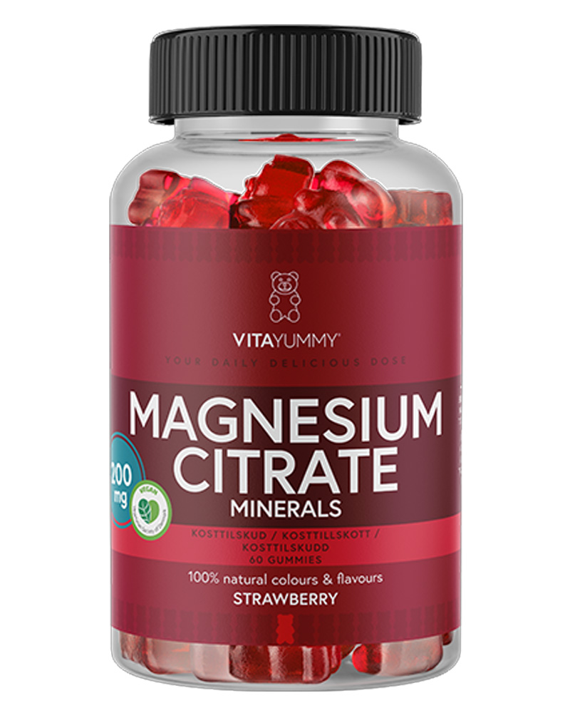 Vitayummy Magnesium Citrate Minerals Strawberry   60 stk. billede
