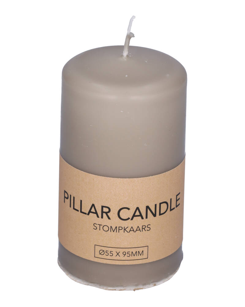 Excellent Houseware Bloklys Lysegrå 55 x 95 mm