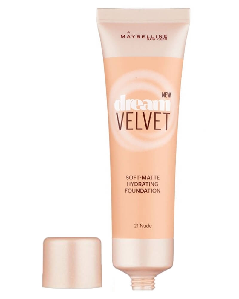 maybelline dream velvet soft matte hydrating foundation - 21 nude 30 ml