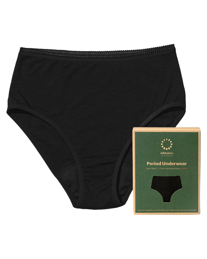 AllMatters Menstruationstrusser High Waist Moderate/Heavy Str. Small (Stop Beauty Waste) 1 stk.