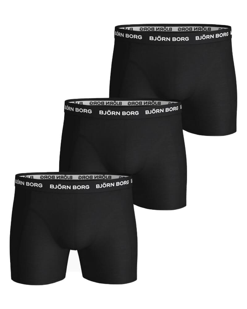 Björn Borg Essential 3-pack Cotton Strech Shorts Sort- Str. XL   3 stk.