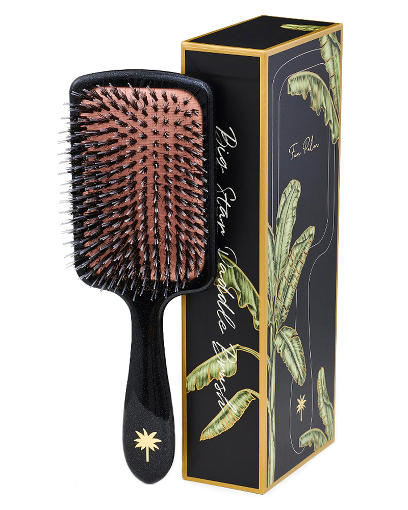 Fan Palm Hair Brush Big Star Large Padle   1 stk.