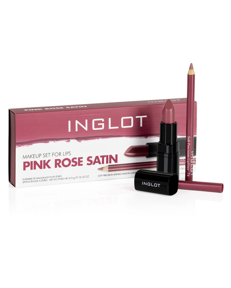 Inglot Makeup Set For Lips - Pink Rose Satin (U)   2 stk.