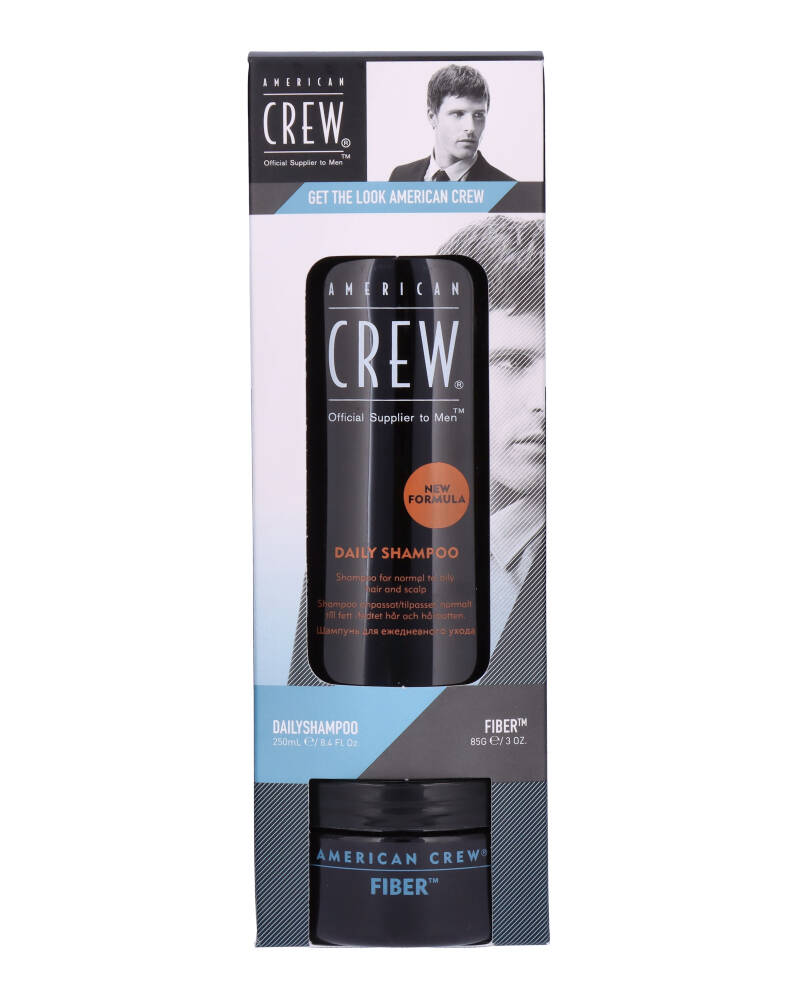 Billede af American Crew - Get The Look (Daily Shampoo+Fiber wax) Gift Set