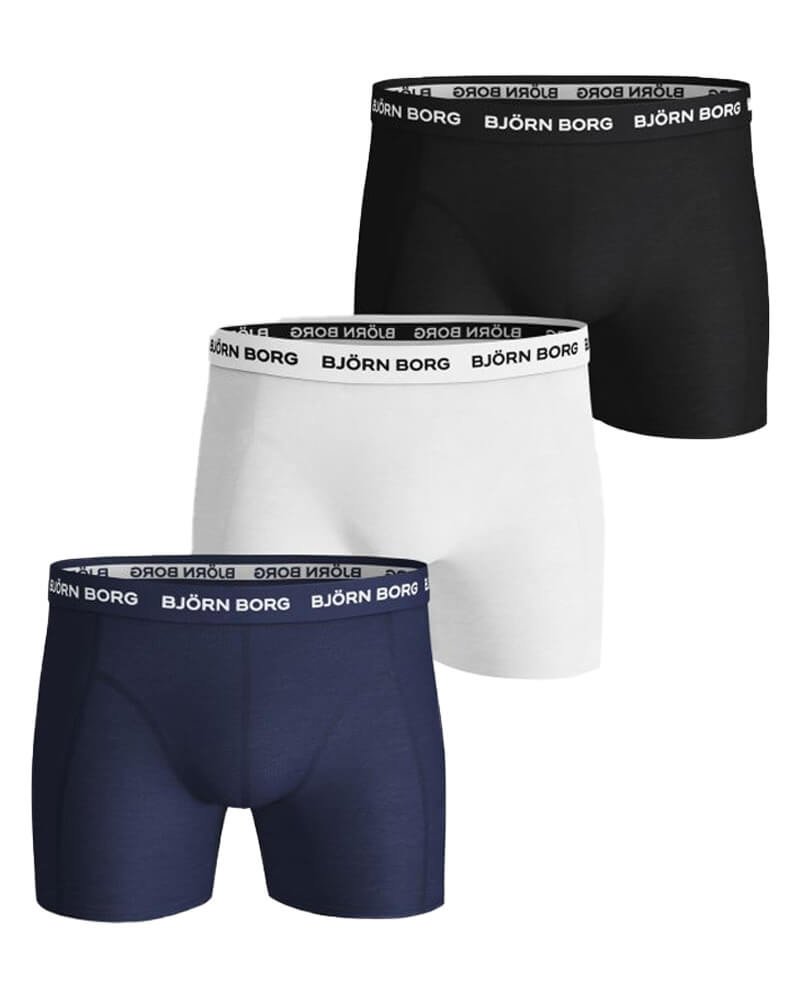 Björn Borg Essential 3-pack Cotton Stretch Shorts - Str. XXL   3 stk.