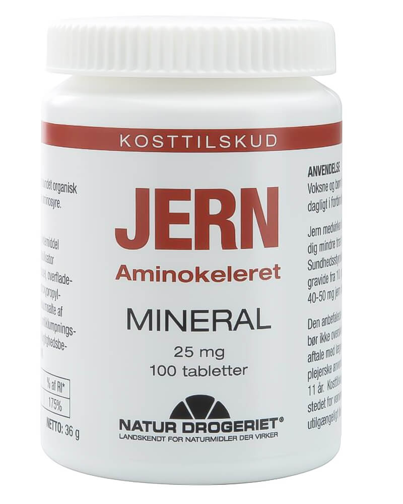 Natur Drogeriet Jern Aminokoleret Mineral   100 stk. billede