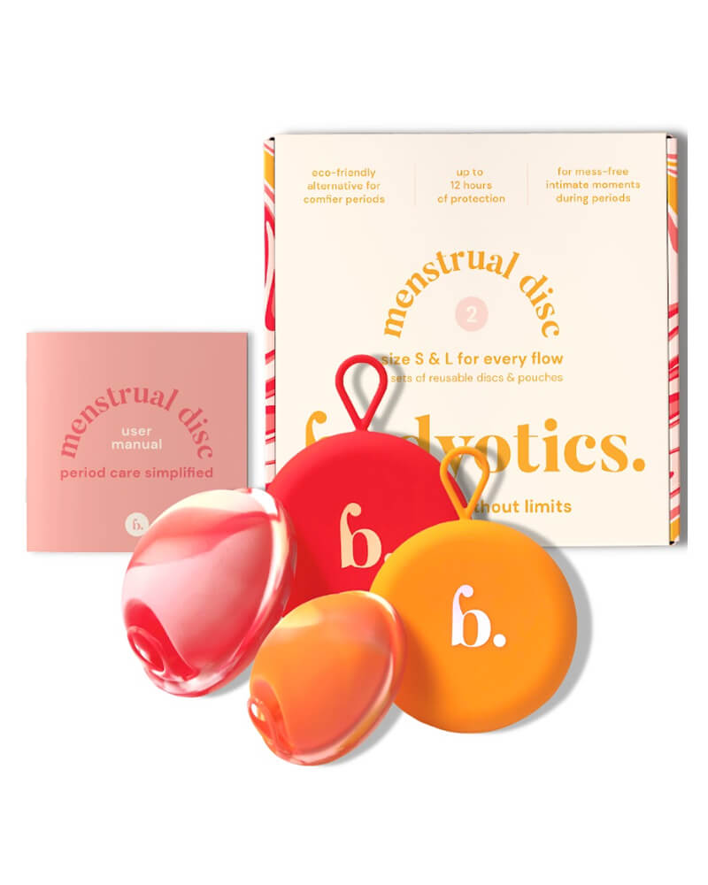 Bodyotics Comfydisc With Ring Two Reusable Menstrual Discs & Pouches