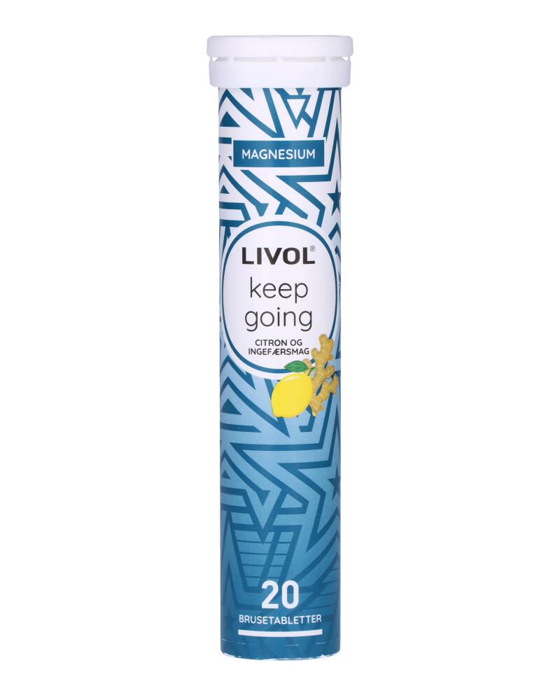 Livol brusetablet Keep Going m. citron og ingefær - 20 tabletter