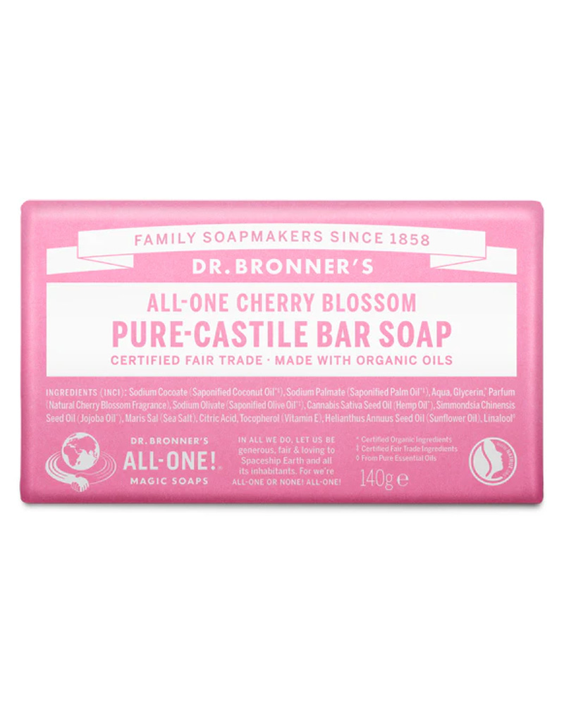 Dr. Bronner's Pure-Castile Bar Soap Cherry Blossom 140 g billede