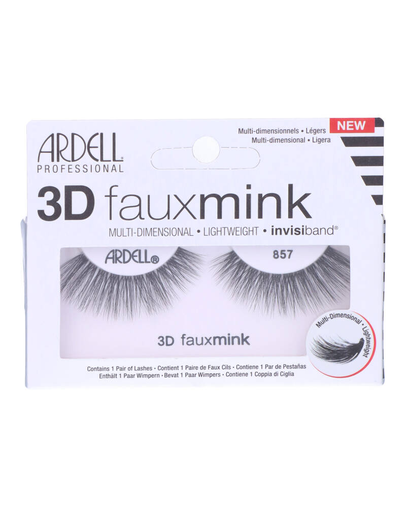 Ardell Faux Mink 3D 857 Black Eye Lashes billede