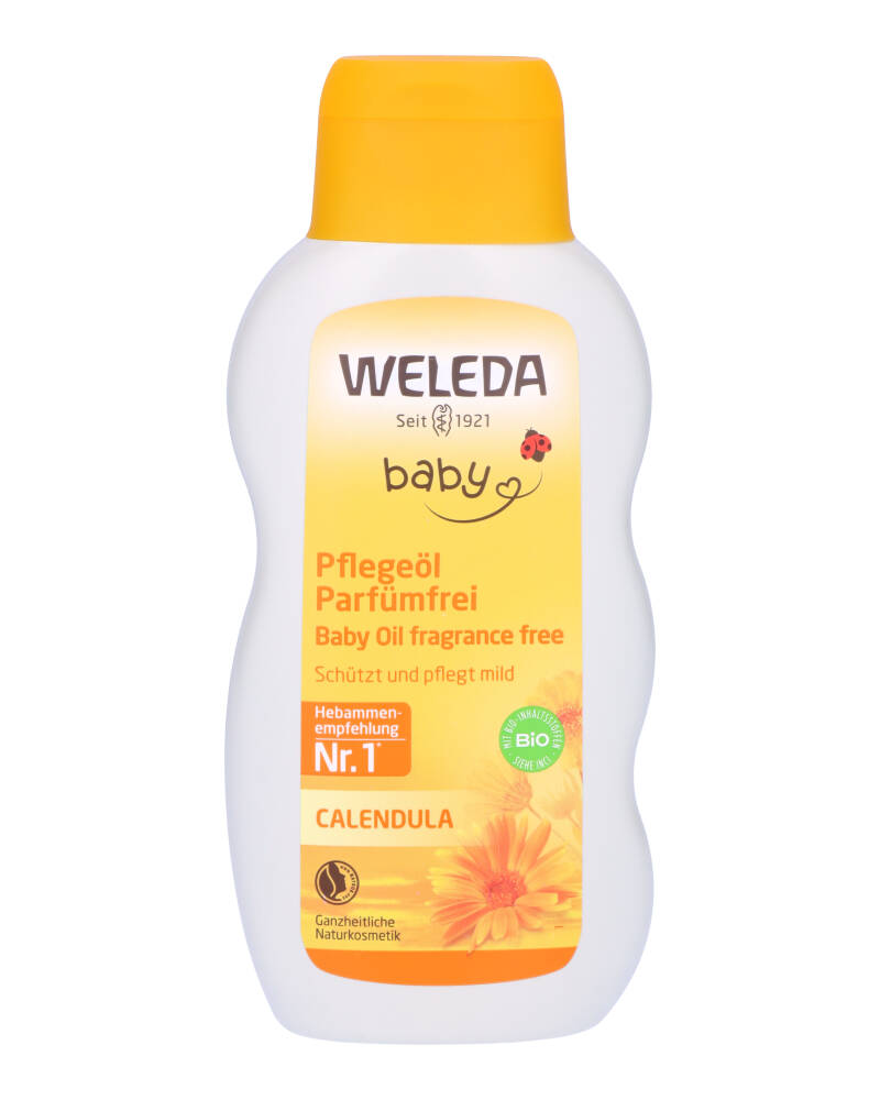 Weleda Baby Oil Fragrance Free Calendula 200 ml billede