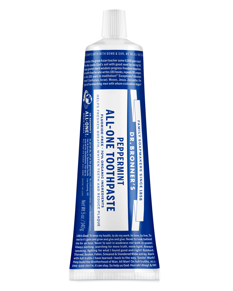 Dr. Bronner's Tandpasta Peppermint 140 g billede