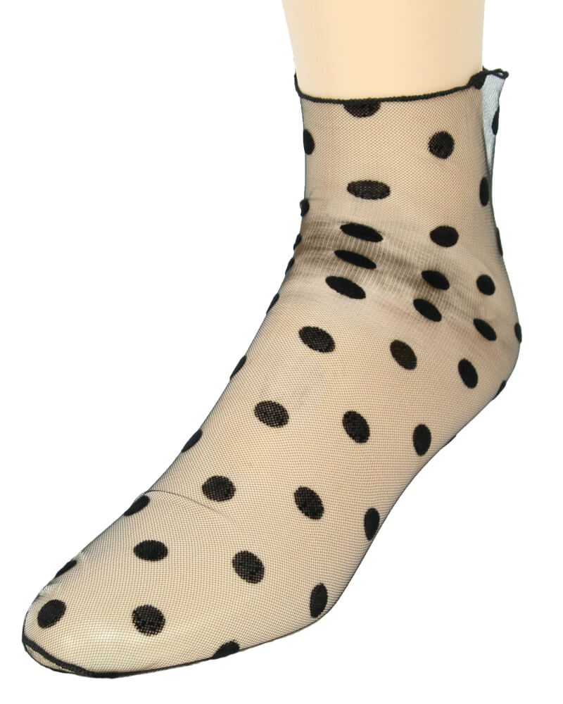 Everneed Cerise Stockings - Mûre - Nylon Ankelstrømper Med Dots (U)