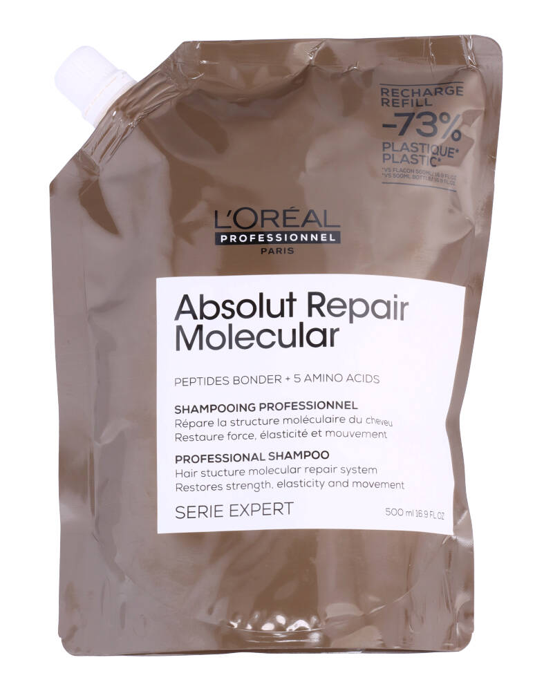 Loreal Absolut Repair Molecular Shampoo Refill 500 ml billede