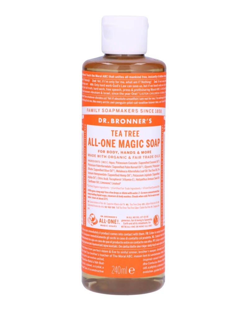 Dr. Bronner's Pure-Castile Soap Tea Tree 240 ml billede