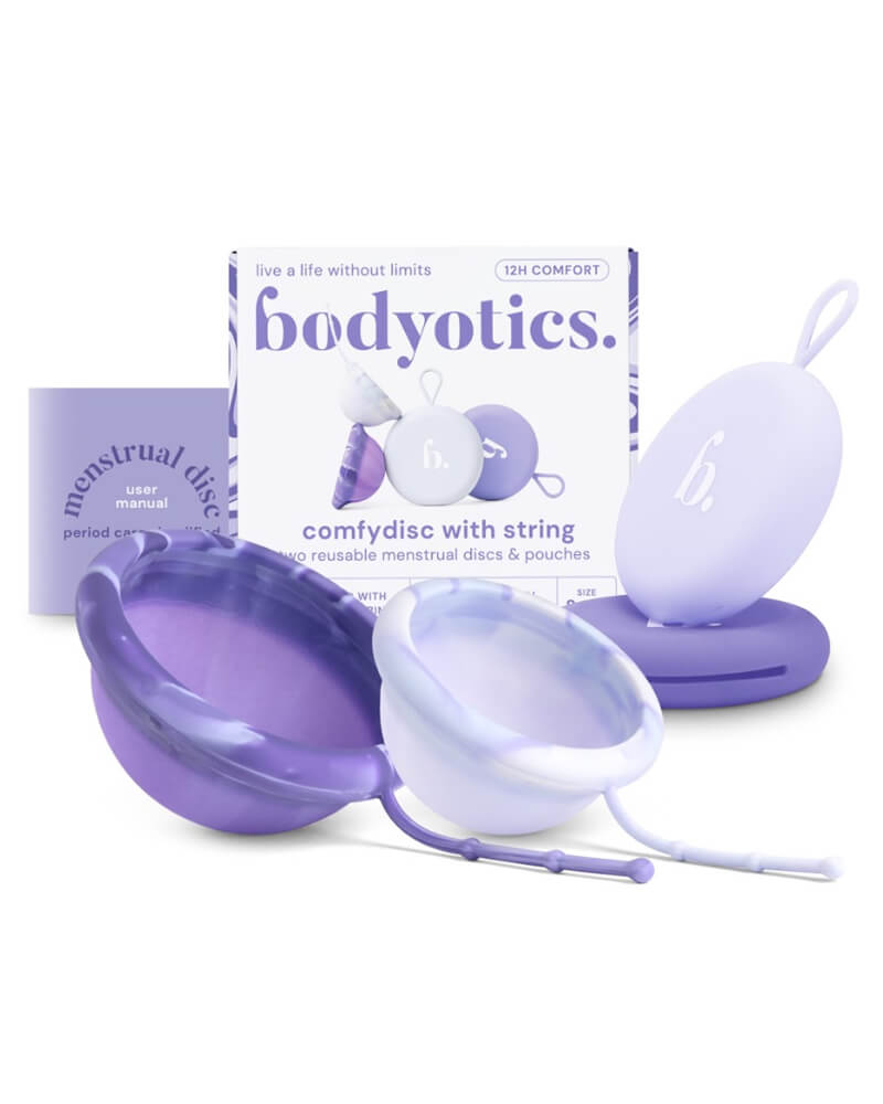 Bodyotics Comfydisc With String Two Reusable Menstrual Discs & Pouches