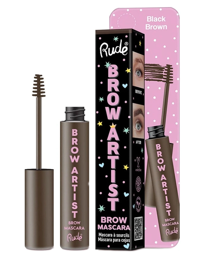 Rude Cosmetics Brow Artist Brow Mascara Black Brown 3 ml