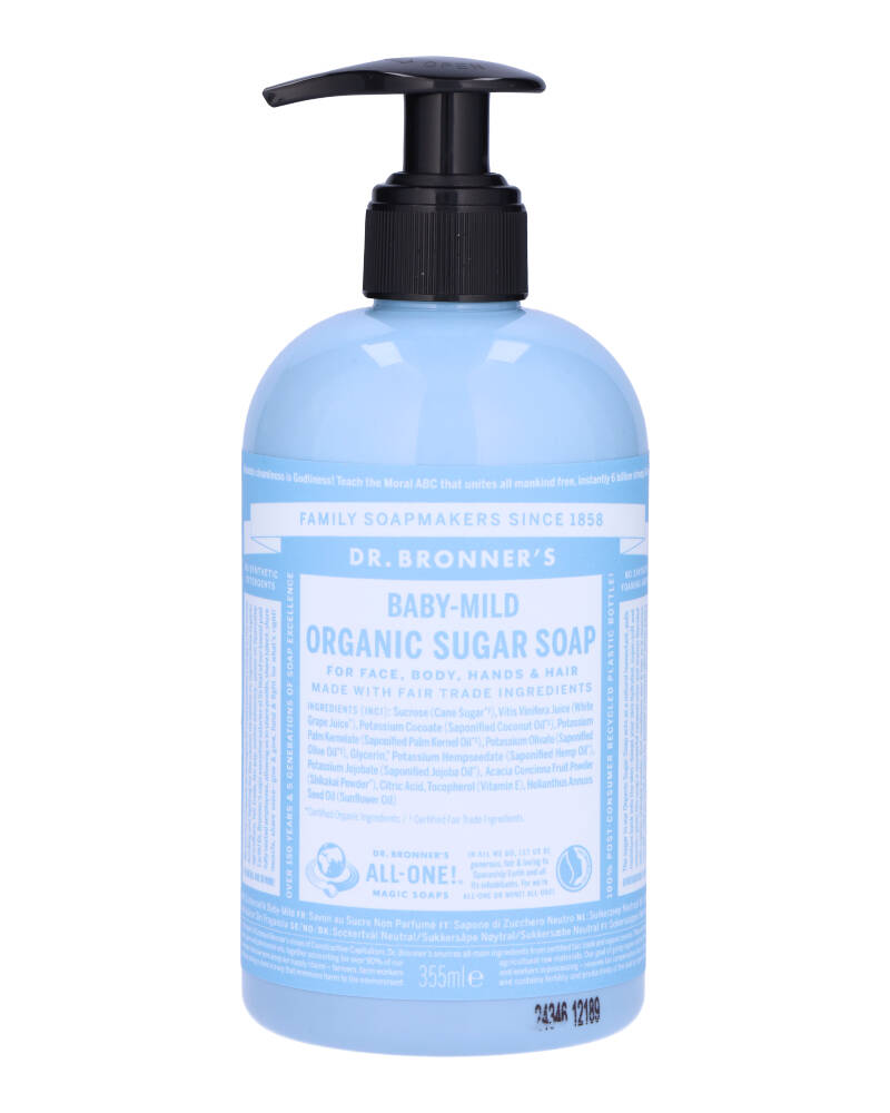 Dr. Bronner's Organic Pump Soap Baby-Mild (Unscented) 355 ml billede