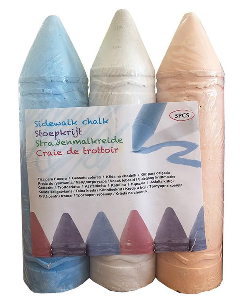 Kreativ Farvekridt Blå   3 stk. billede