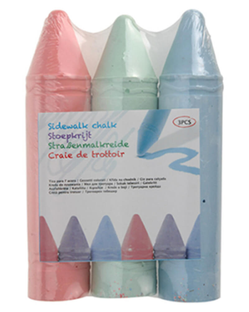 Kreativ Farvekridt Rød 3 stk.