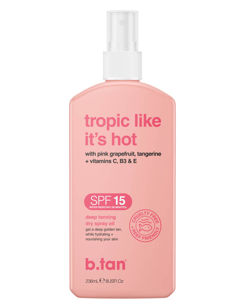 Billede af b.tan Tropic Like It's Hot Dry Spray Oil Sunscreen SPF 15 236 ml