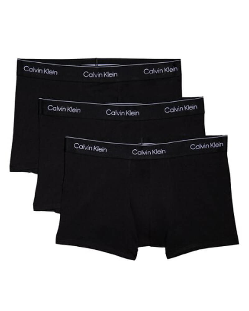 Calvin Klein Extra-Soft Cotton Stretch Shorty Trunks 3-Pak Sort Str. XL   3 stk. billede