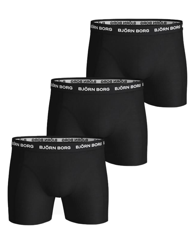Björn Borg Essential 3-pack Cotton Strech Shorts Sort- Str. XXL   3 stk.