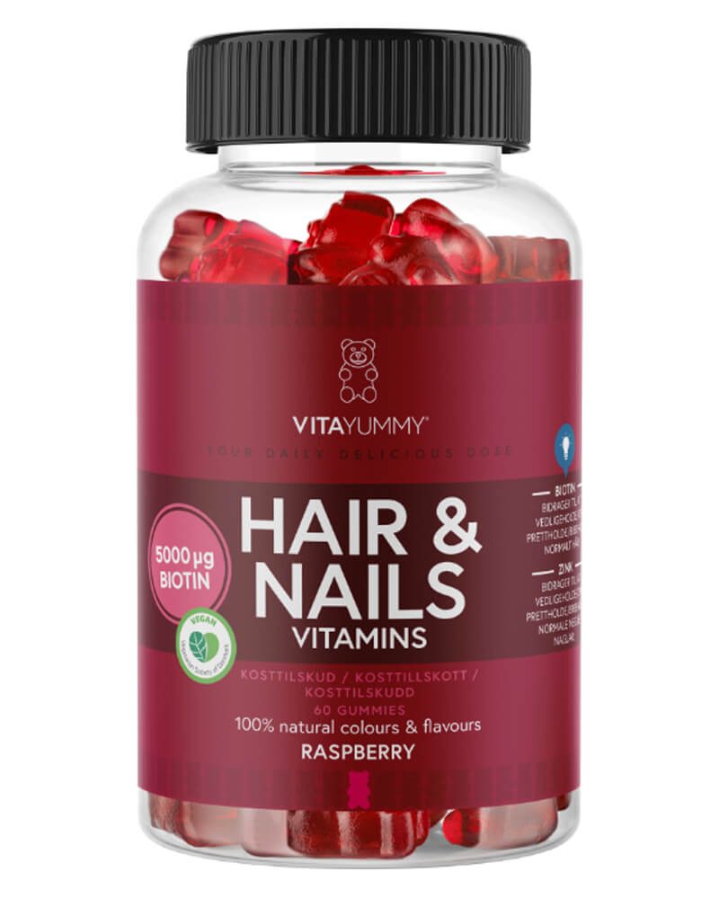 Billede af Vitayummy Hair & Nails Vitamins Raspberry   60 stk.