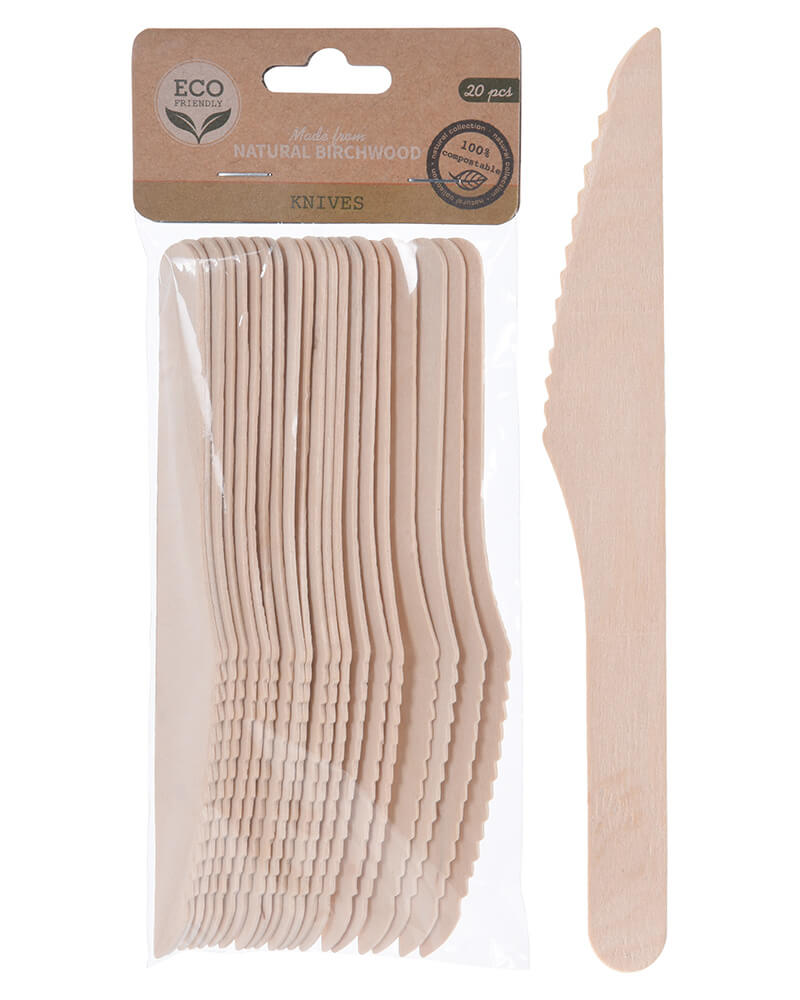 Eco Friendly Birkebestik kniv   20 stk.