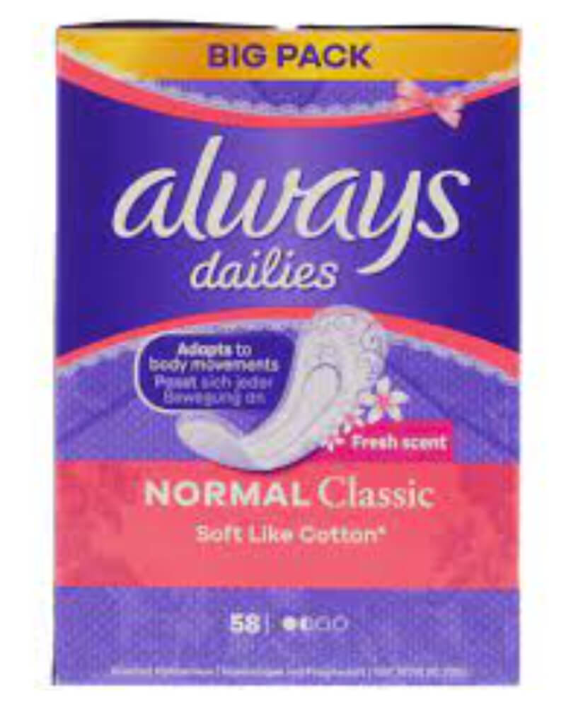 Always Dailies Normal Classic Fresh Scent 58 stk.