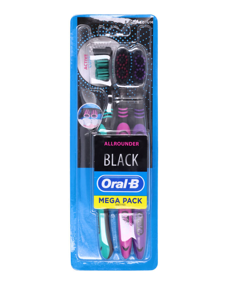 Oral B Allrounder Black Mega Pack x3 Medium   3 stk.