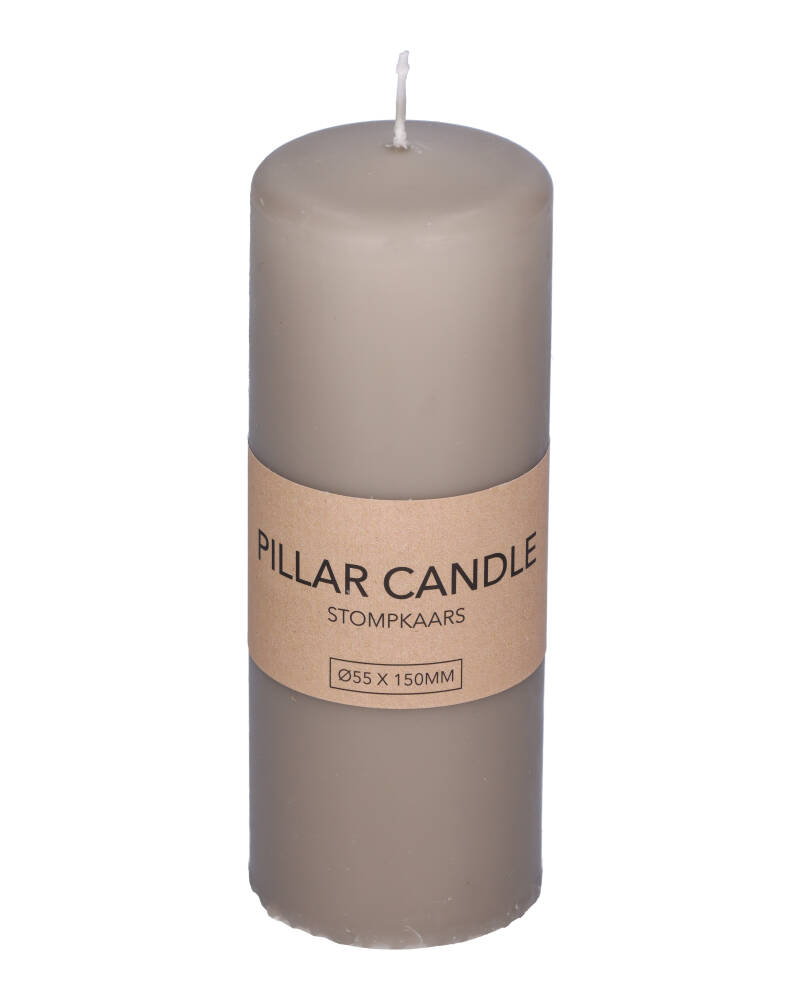 Excellent Houseware Bloklys Lysegrå 55 x 150 mm