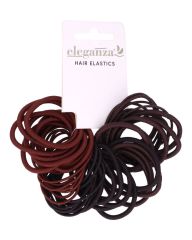 Eleganza Hårelastikker Brun