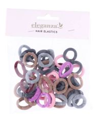 Eleganza Hårelastikker Multifarvede Pink Og Lilla (mini)