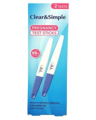 Clear & Simple Pregnancy Test Sticks 2 stk.