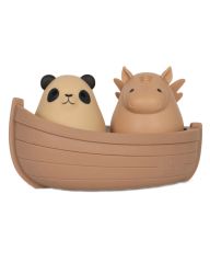 Konges Sløjd Silicone Bath Toys Panda And Unicorn Boat