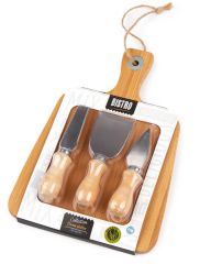 Excellent Houseware Ostebræt med 3 knive 